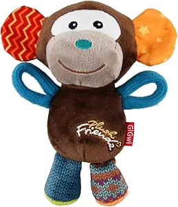GiGwi Plush Friendz Monkey Soft Squeaky Dog Toy – Pawstock Australia