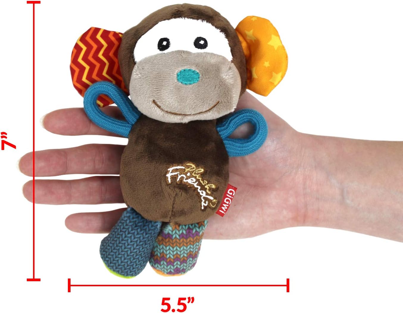 GiGwi Plush Friendz Monkey Toy