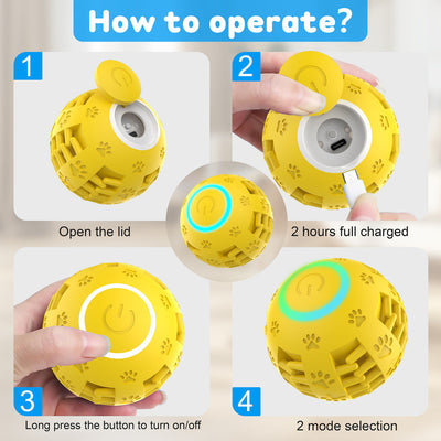 Electric bouncing ball for grinding teeth and teasing pets