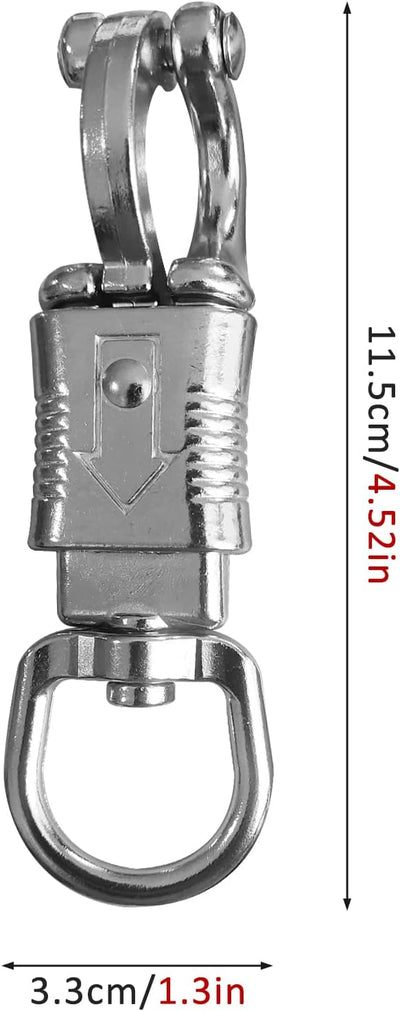 Ackron Panic Snap,Quick Release U-Type Snap Quick Release Clip Suitable for Lead Ropes Tie Offs Rotatable Eye Quick Release Buckle Clips Animals Riding Accessories 2 Piece