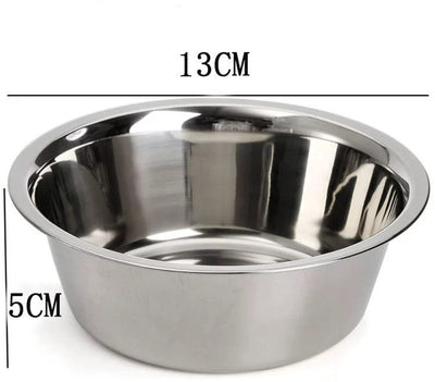 4-Pack Stainless Steel Food and Water Bowls for Cats and Dogs - Pet Food and Water Bowls - Pet Bowls - For Large, Medium, and Small Dogs - Kitten Bowls - Puppy Bowls