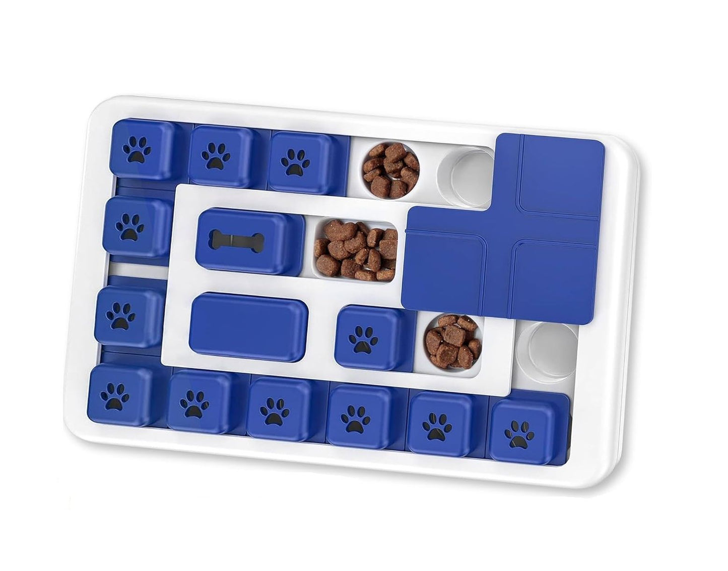 Interactive dog puzzle toy slow feeder treat dispenser for mental stimulation and slow feeding