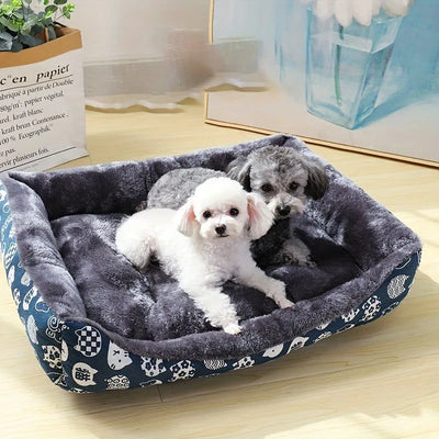 Blue Pet Dog Bed Sofa Mat for Cats & Dogs - M