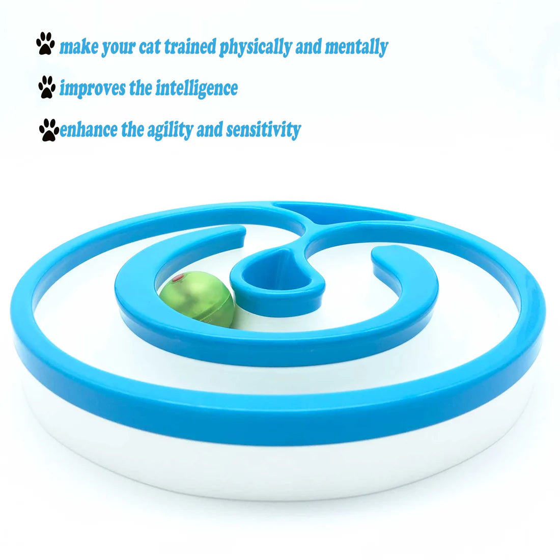 Interactive Cat Track Circle with LED Sound Light Rolling Ball - Chase Play Toy - Image 4.0