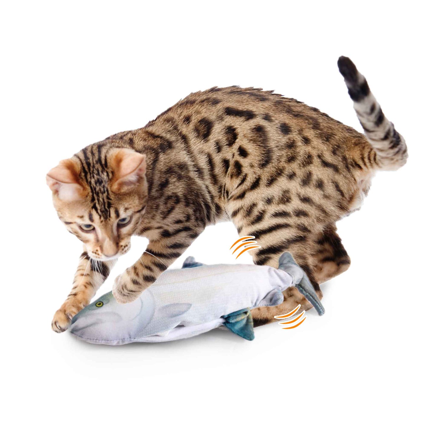 Jittering Sardine Cat Toy Flopping Dancing Fish + Catnip Silvervine Electric USB - Image 3.0