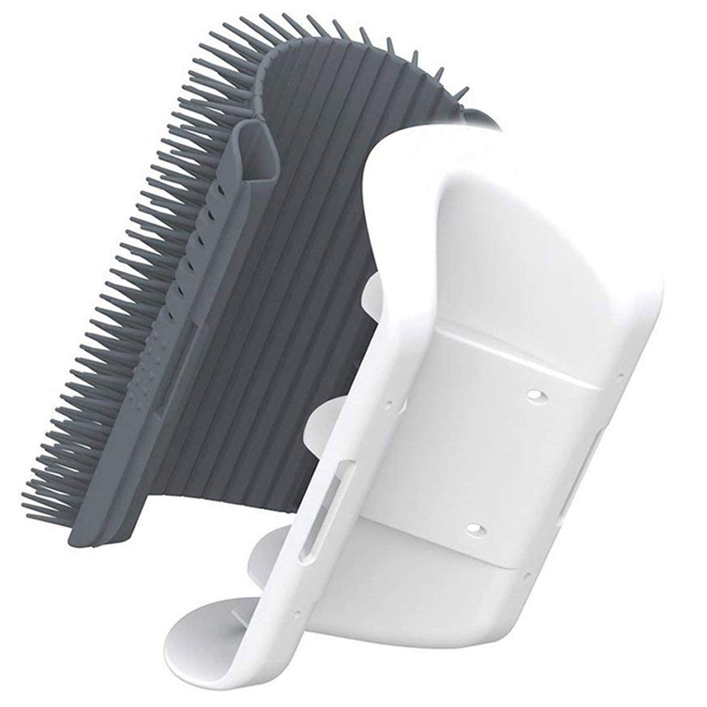 Self-Grooming Cat Corner Massager Brush with Catnip - Wall Mounted (Green) - Essential Pet Grooming Tool - Pet Paradise Shop