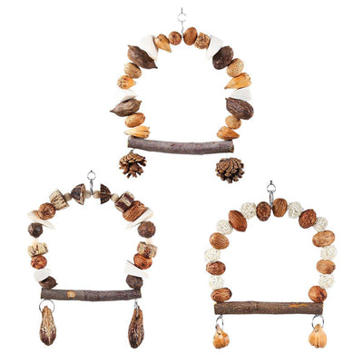 Parrot Chew Toy For Training Climbing Grinding Teeth Relief Durable Bird Toy - Pine Cones