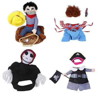 Halloween Dog Costume Pet Accessories Funny Dress Up for Small Medium Dogs - Deadly Doll-XL