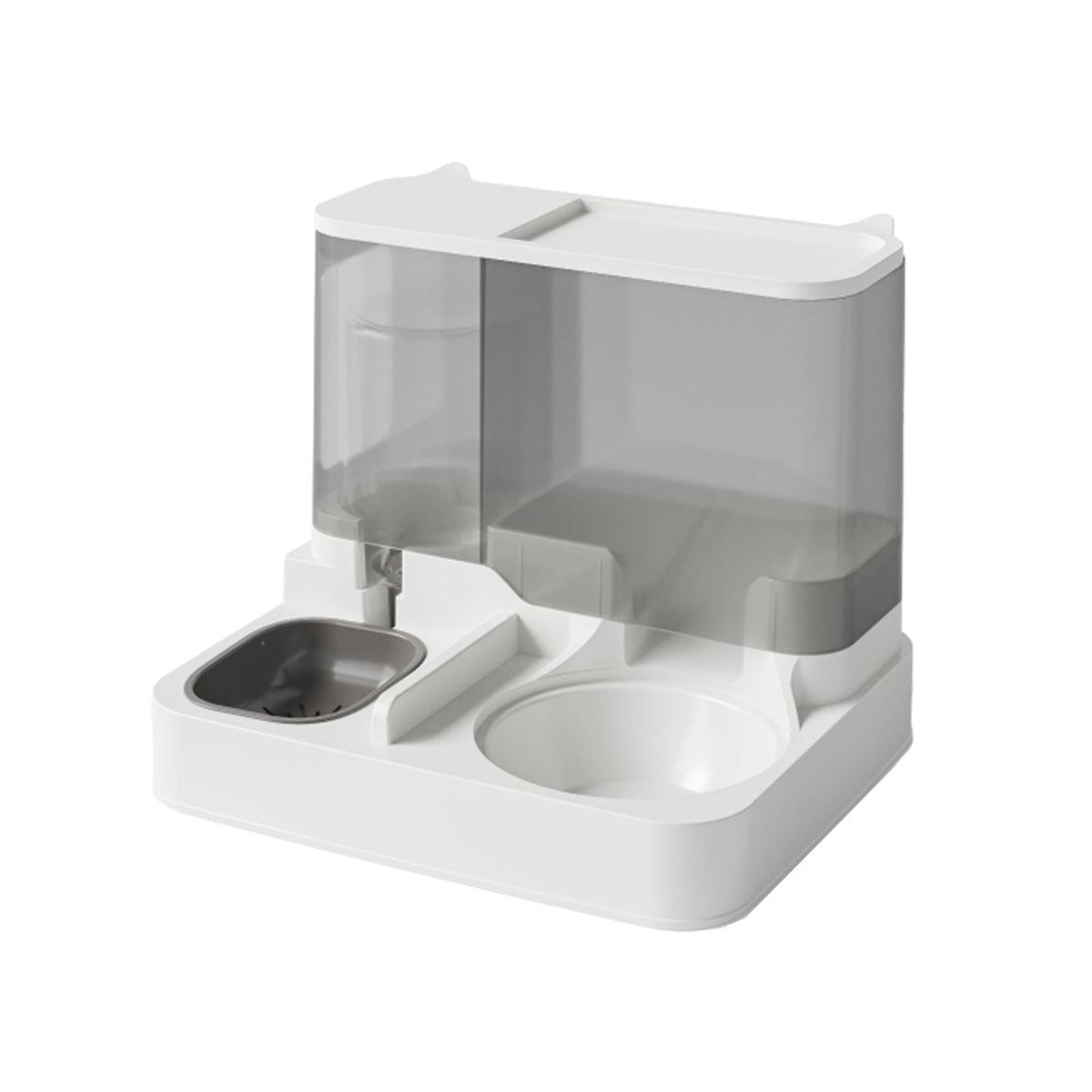 Automatic Cat Feeder Water Dispenser All in One Plastic Bowl for Cats and Dogs - Blue