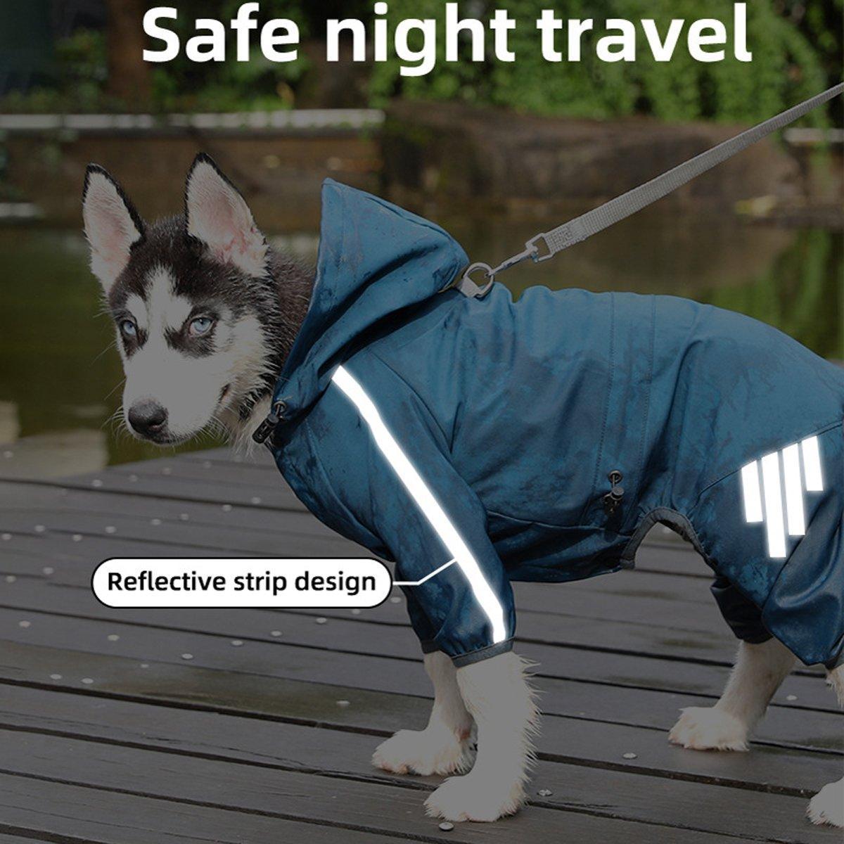 Waterproof Four Corner Pet Raincoats In Large Medium And Small Sizes Are Suitable For Dogs - Pink - XXL