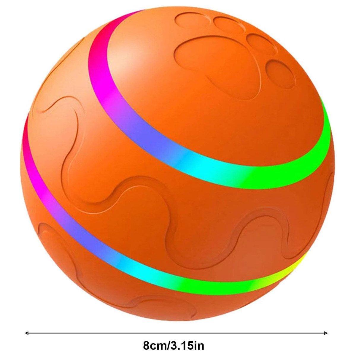 Interactive Smart Cat Dog Automatic Rolling Ball Self-Moving Kitten Pet Toys - Orange