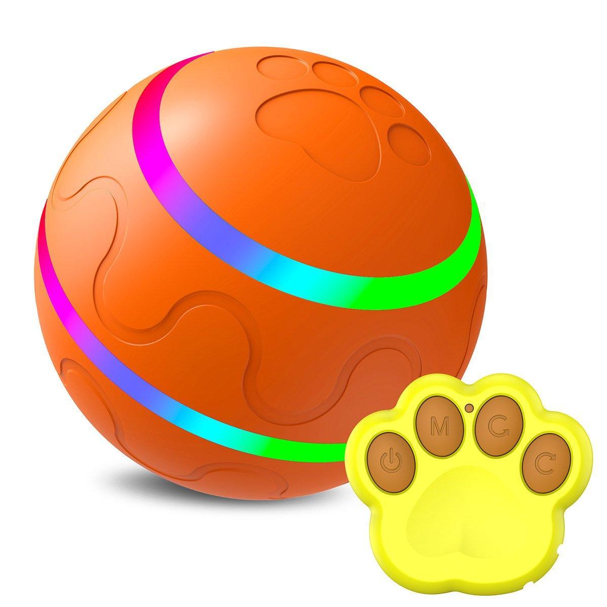 Interactive Smart Cat Dog Automatic Rolling Ball Self-Moving Kitten Pet Toys - Orange