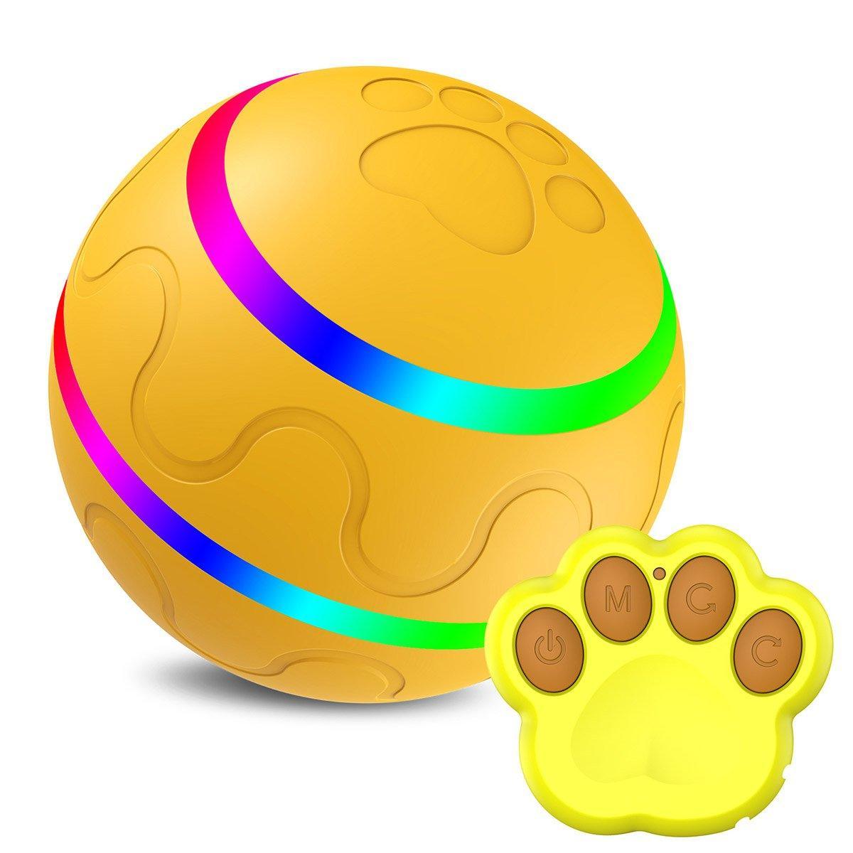 Interactive Smart Cat Dog Automatic Rolling Ball Self-Moving Kitten Pet Toys - Orange