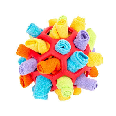 Snuffle Ball Dog Toy for Treat Dispensing and Nose Work Training Soft Washable Feeder