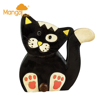 Wooden Wall Hooks Cat - Image 1.0