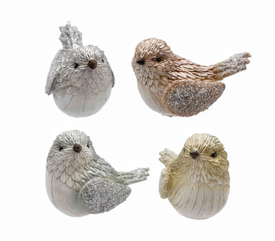 bulk 24 Xmas Bird Deco Assort 11cm