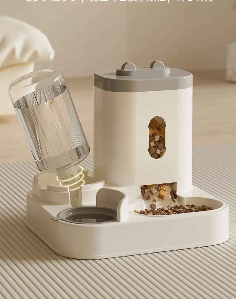Blue Automatic Pet Feeder and Water Dispenser Smart Dog Bowl Cat Feeder Pet Feeding Station Electric Water Fountain