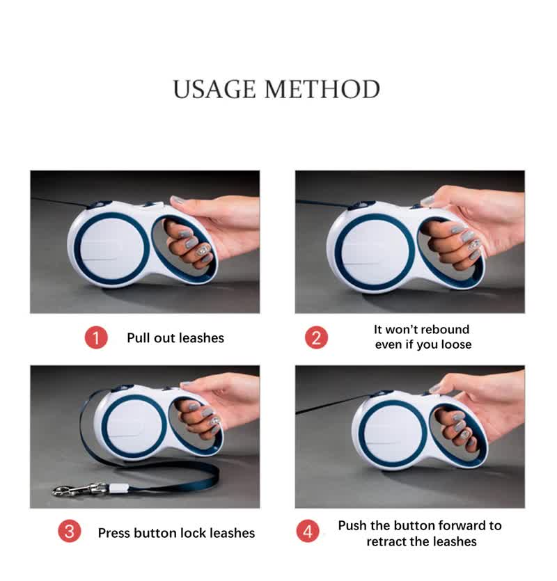 Dark Green 3M Pet Leash Retractable - Tangle-Free, Extendable Pet Leash for Walking