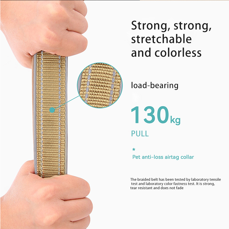 M Blue-green Secure Nylon Dog Collar with Built-in Apple AirTag (not included) Holder Case - Pet Tracker Accessory