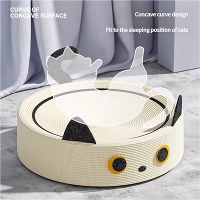 Cute White and Pink Chibi Maruko-chan Cat Scratching Post and Lounger - 41cm Cat Scratch-Proof Basin