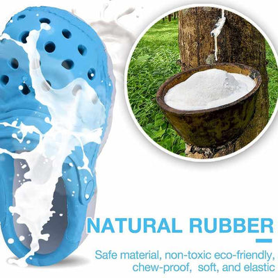 Size L Red Tough Slipper Dog Chew Toy - Natural Rubber Treat Dispenser & Teeth Cleaner for Interactive Play & Boredom Relief