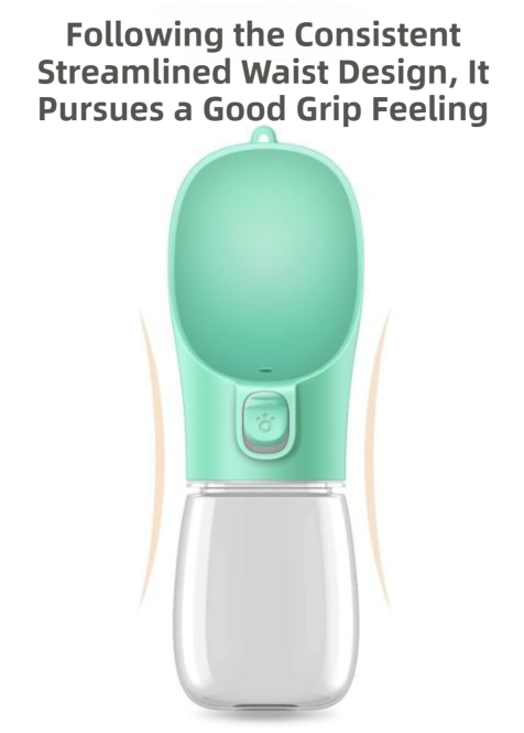 Pink Portable Dog Water Bottle and Drink Feeder - 550ml Pet Travel Water Cup for Walking, Hiking & Outdoor Use (High-Temperature Resistant)