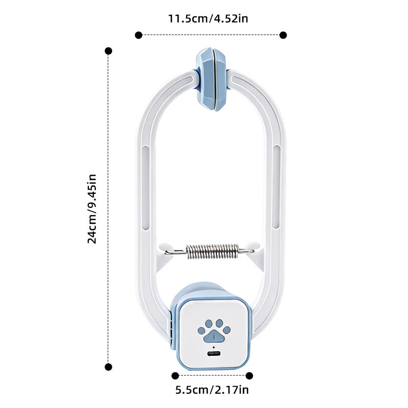 Dual Mode Interactive Cat Toy with Hanging Clamp & 3 Tail Toys - Random Rotating Swinging Teaser for Indoor Cats, Remote Controlled & Automatic 15-Min Playmate