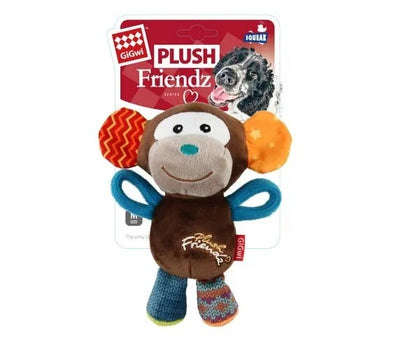 GiGwi Plush Friendz Monkey Soft Squeaky Dog Toy – Pawstock Australia