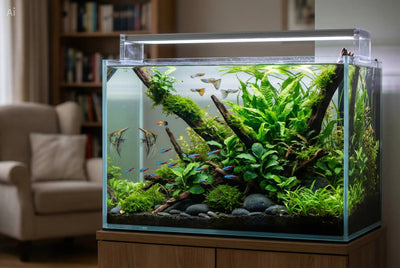 aquarium decor fish tank with plants castle ornament colourful fish australia pawstock