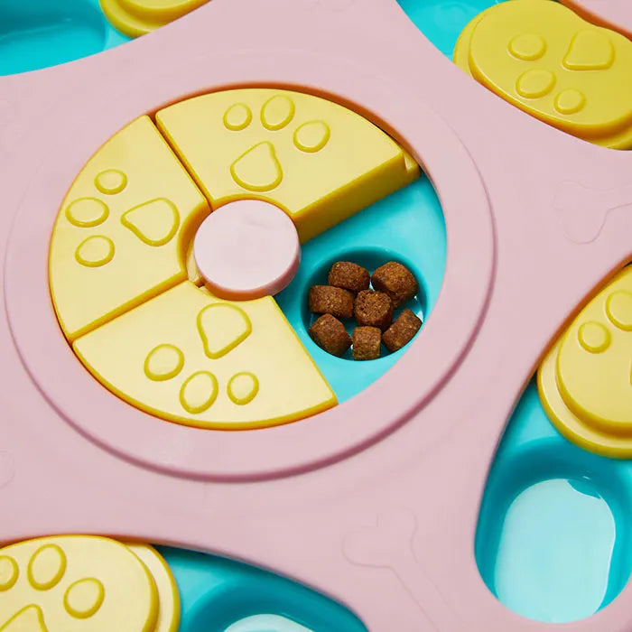 Interactive dog puzzle feeder toy with multi-level treat compartments for mental stimulation – PawStock Australia