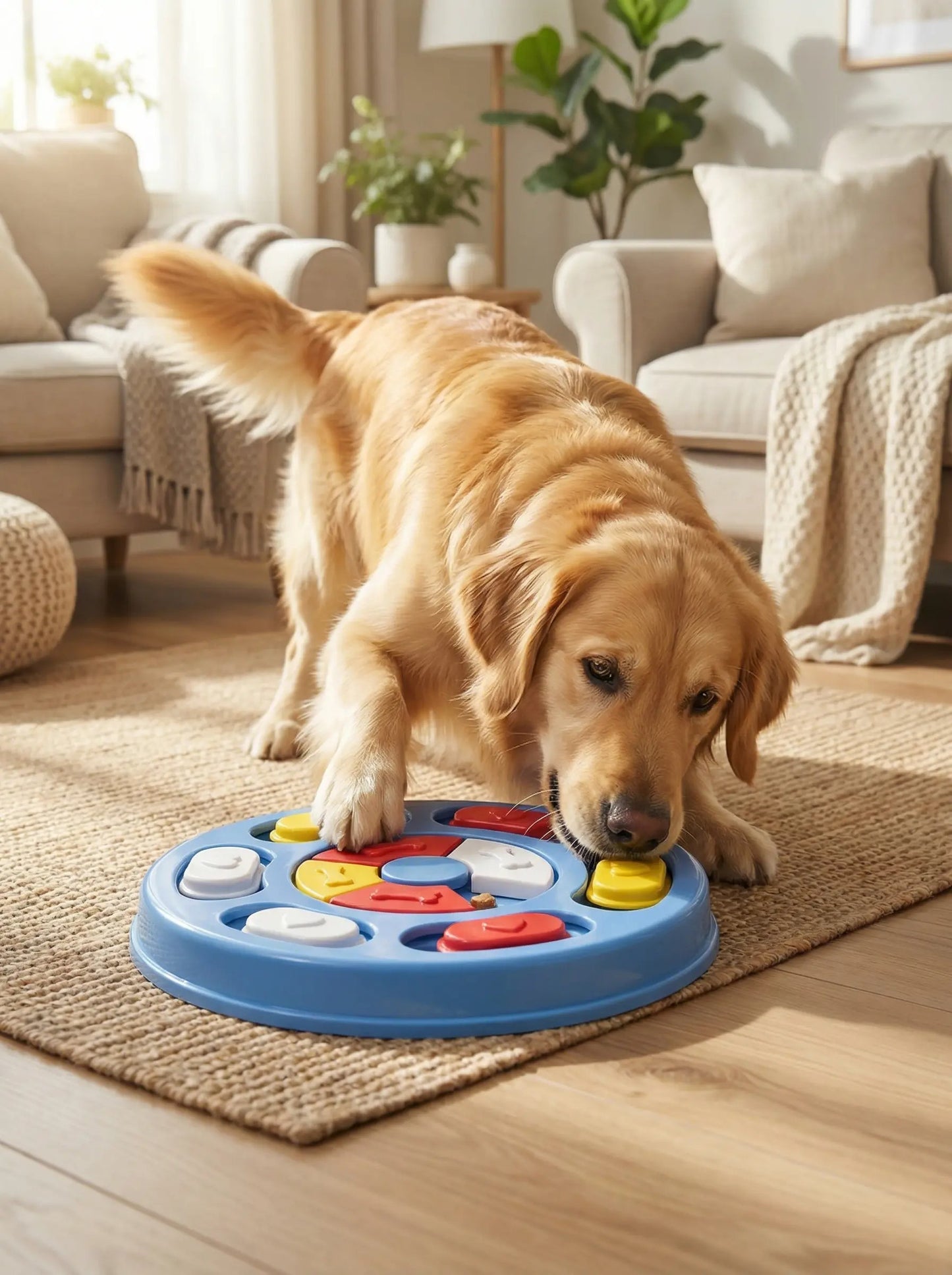 interactive dog puzzle toy feeder Australia blue