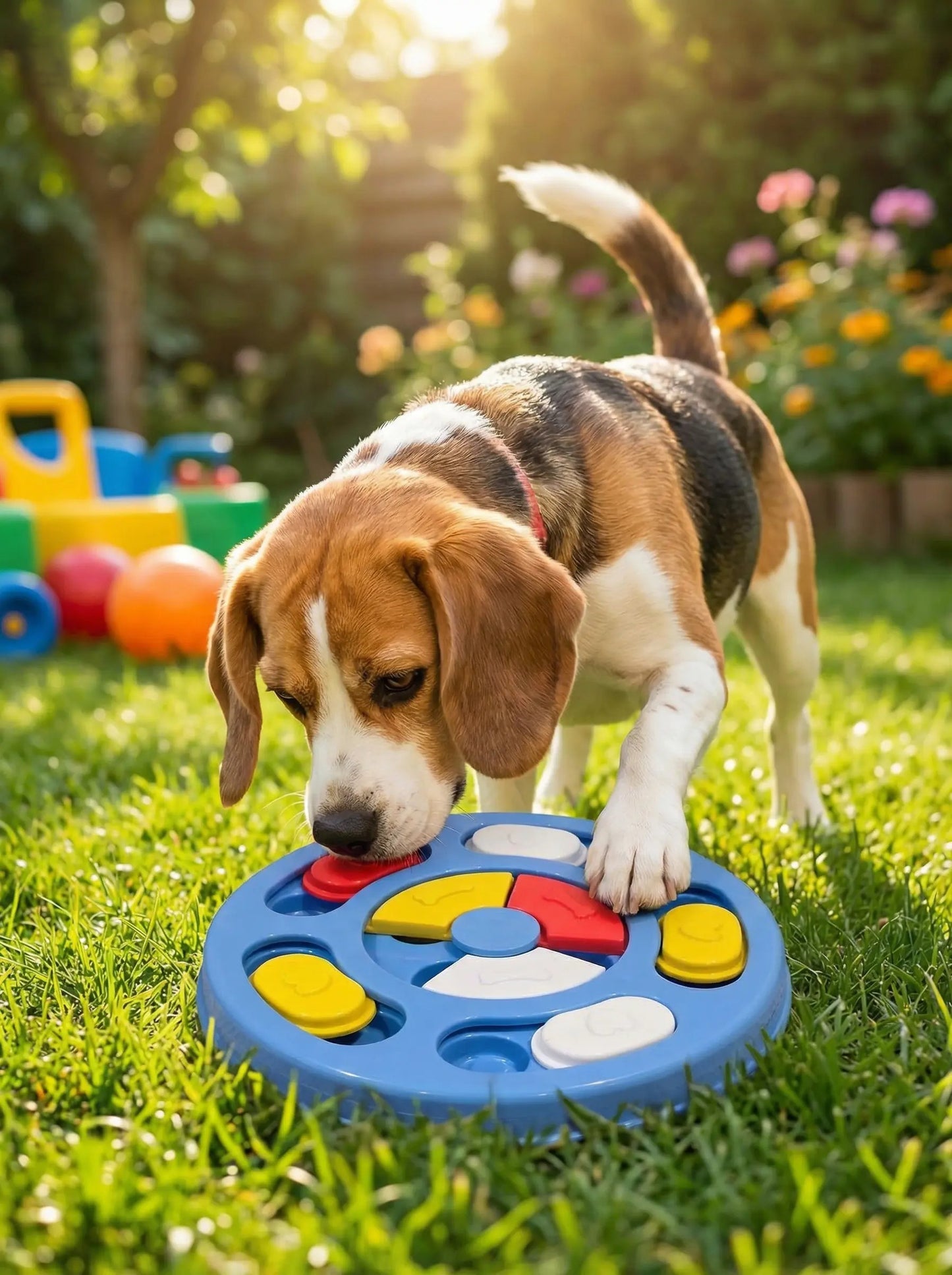interactive dog puzzle toy feeder Australia blue