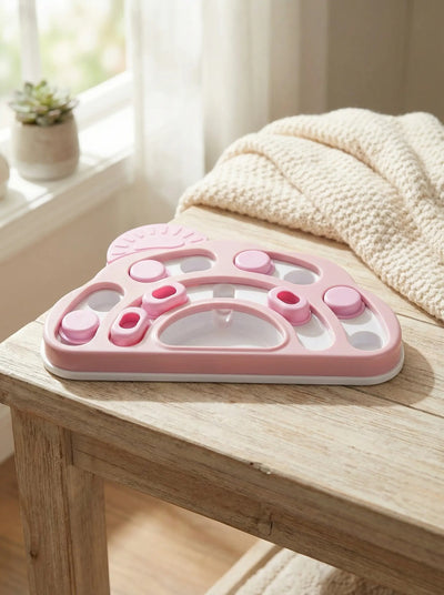 Dog using interactive puzzle toy slow feeder in Australia