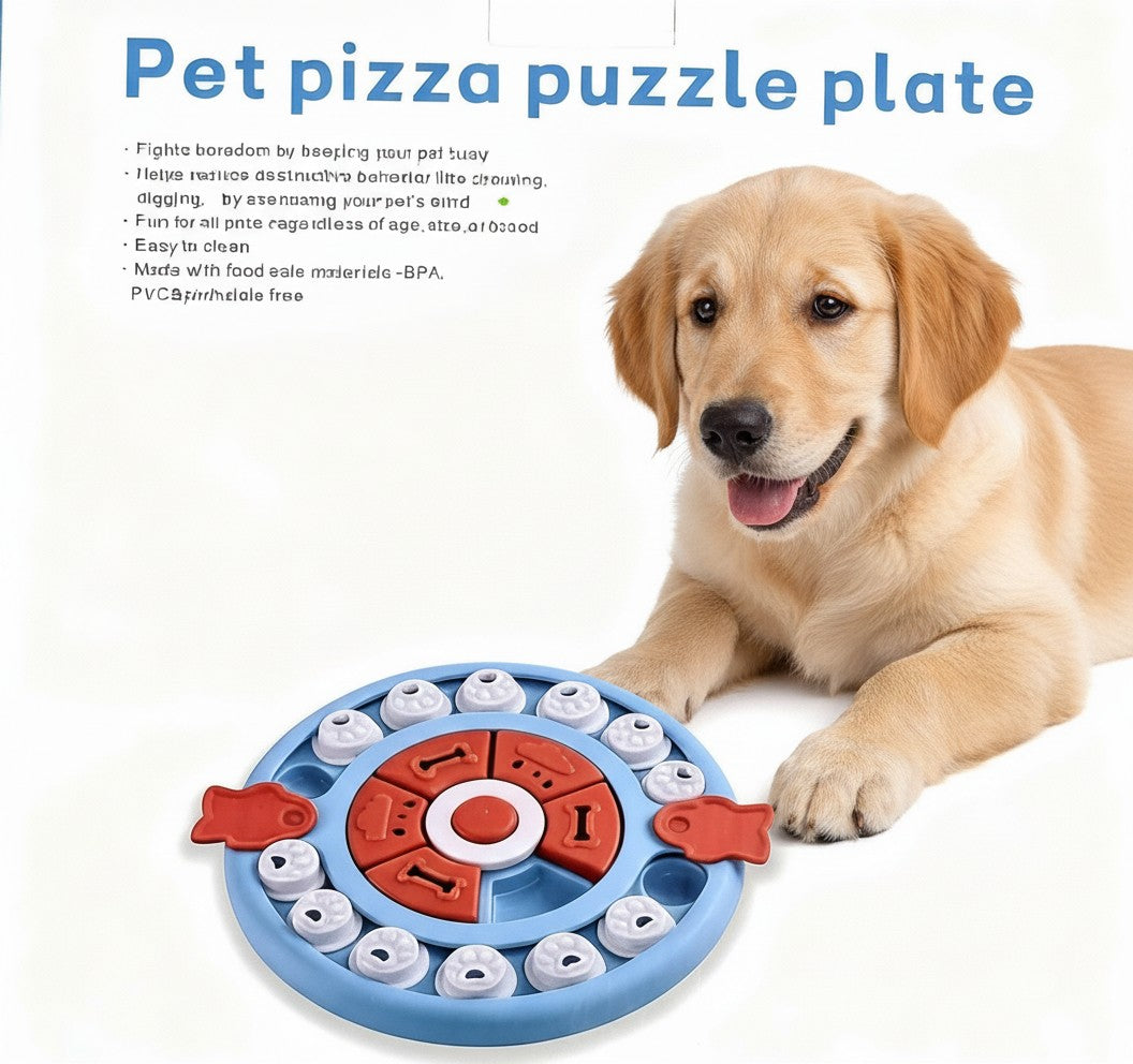 Pizza Puzzle Treat Toy for Dogs and Cats – Interactive Slow Feeder Enrichment Game – Pawstock Australia