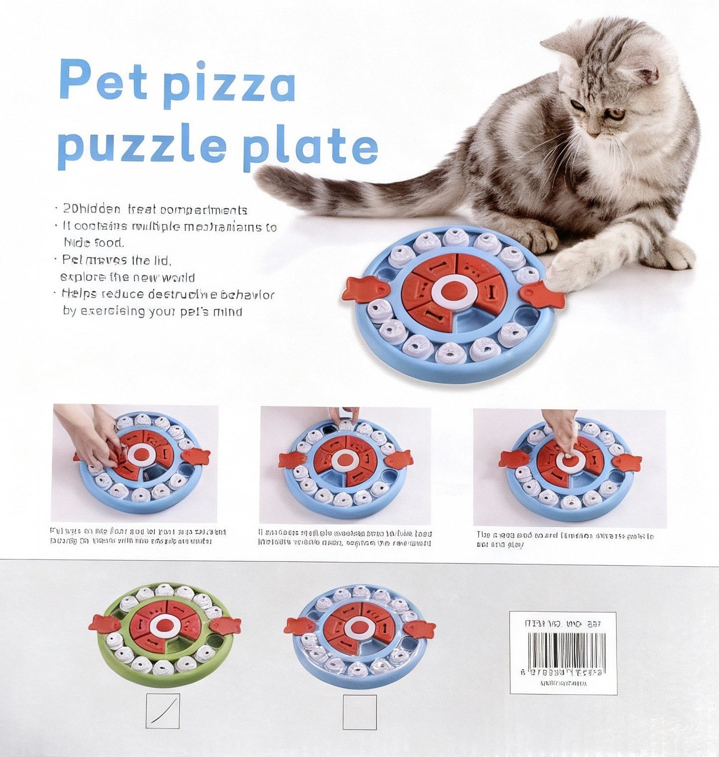 Pizza Puzzle Treat Toy for Dogs and Cats – Interactive Slow Feeder Enrichment Game – Pawstock Australia