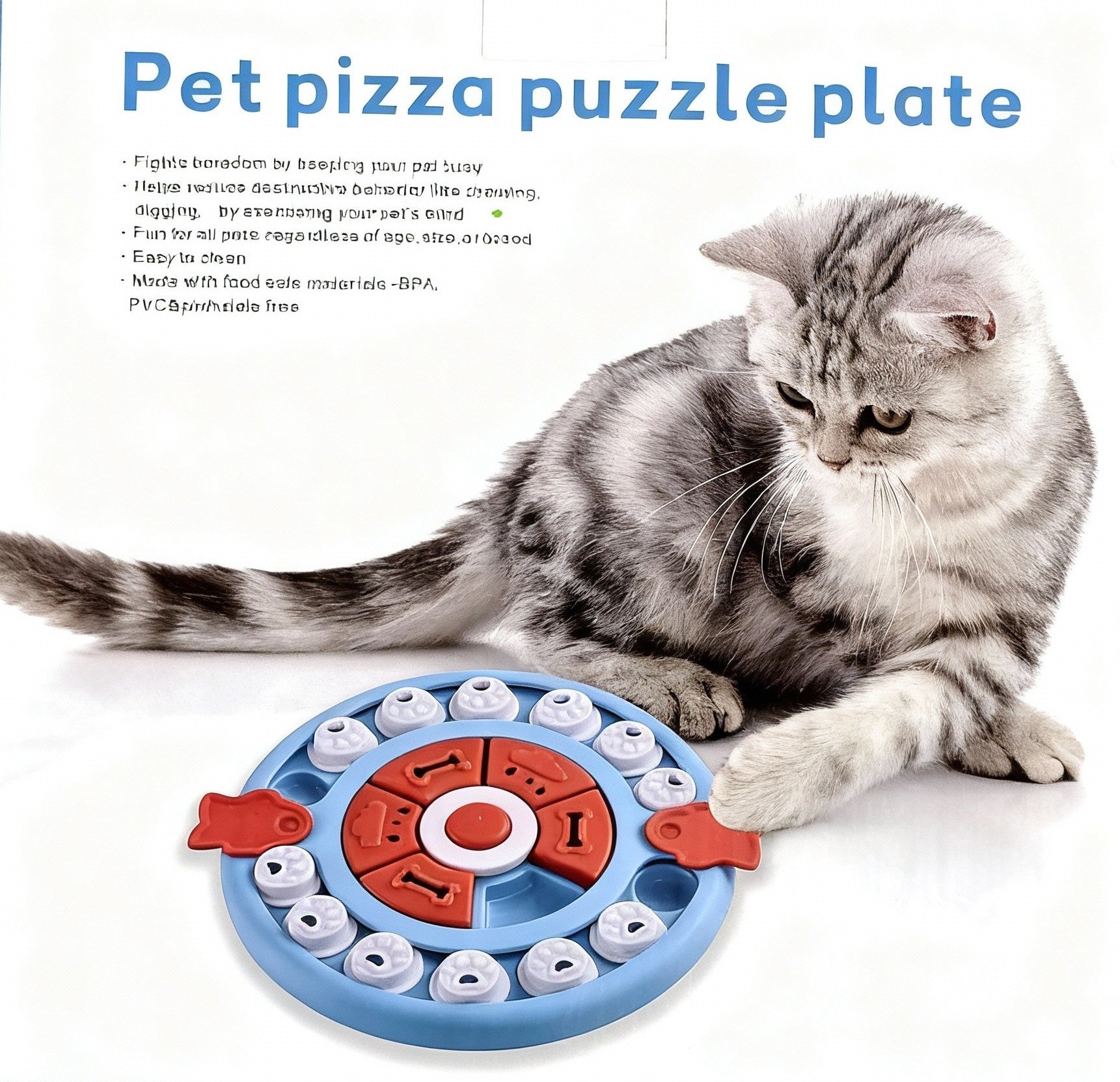 Pizza Puzzle Treat Toy for Dogs and Cats – Interactive Slow Feeder Enrichment Game – Pawstock Australia