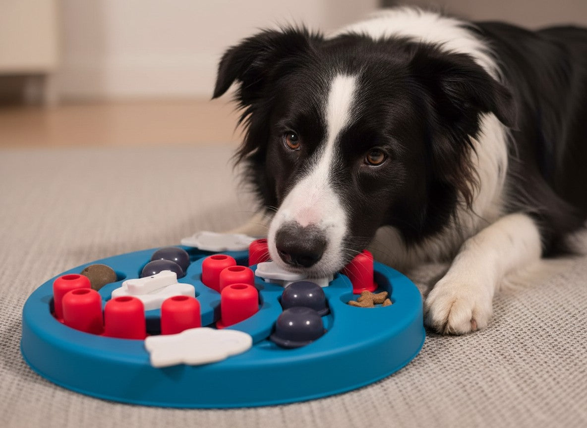 Advanced sliding maze dog puzzle toy with treat compartments for mental stimulation – PawStock Australia
