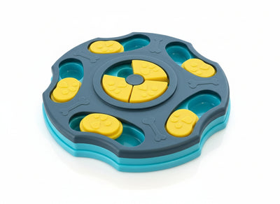 Interactive dog puzzle feeder toy with multi-level treat compartments for mental stimulation – PawStock Australia