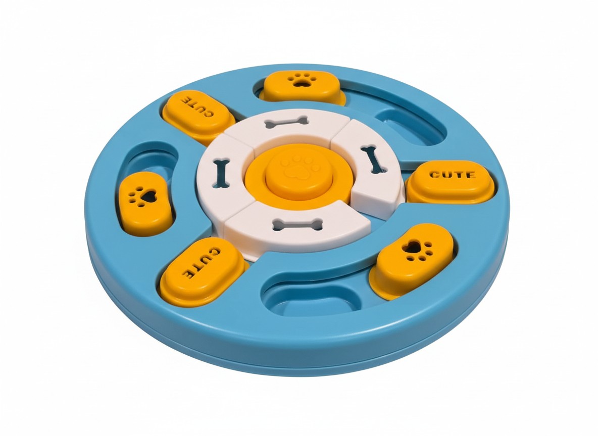 Dog puzzle enrichment feeder with flower-style treat compartments for mental stimulation – PawStock Australia
