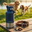Pawstock 3 in 1 insulated dog water bottle with dual stainless steel bowls