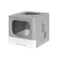 i.Pet Cat Litter Box Large Tray Kitty Toilet Enclosed Hooded Foldable Cat Litter Box Scoop Grey