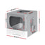i.Pet Cat Litter Box Large Tray Kitty Toilet Enclosed Hooded Foldable Cat Litter Box Scoop Grey