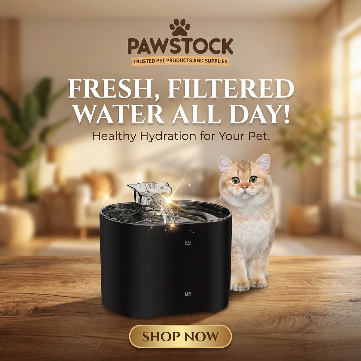 Automatic Pet Water Fountain with Filtered Flowing Water for Cats & Dogs – Pawstock Australia