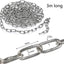 SUS304 Stainless Steel Chain Metal Chain Link Chain Small Light Duty Chain Utility Chain for Home Outdoor Camping Hanging Pet Chain Prevention Theft -Thickness 0.08 inches (2mm)- Length 9.8ft (3m)
