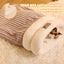 Cozy Cat Sleeping Bag Warm Washable Pet Bed Gray Size L 34x20x20cm