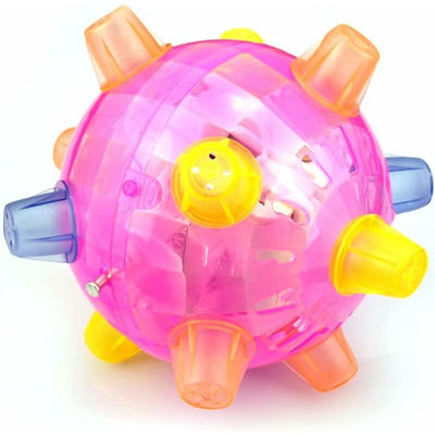 LED Dog Jumping Ball, Jump Activated, Rubber Light Up Ball, Non-Toxic Flashing Jumping Balls, Non-Toxic Pet Flash DAnce