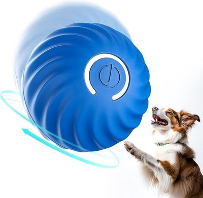 Interactive Dog Toy – Self-Rolling Dog Ball – Durable Automatic Dog Ball Blauw