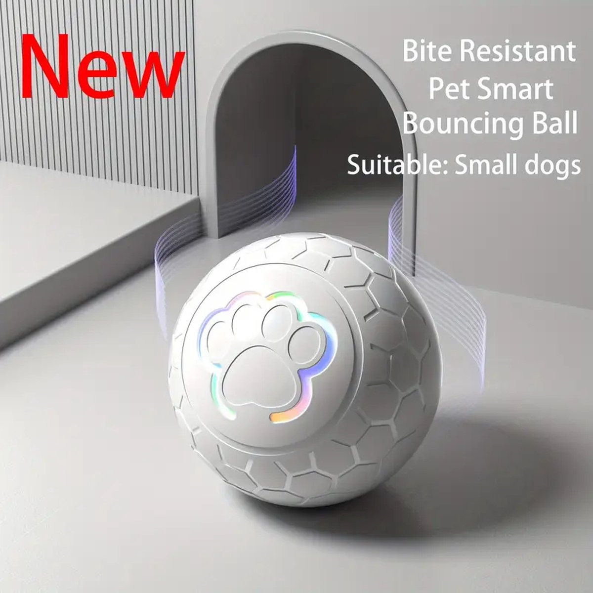 Interactive Dog Ball 5.6cm – Self-Rolling Automatic Toy for Small Dogs
