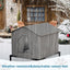 1 Pack Waterproof Insulated Outdoor Cat House for Homeless Cats and Small Animals, 42 x 42 x 42cm, Gray