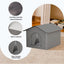 1 Pack Waterproof Insulated Outdoor Cat House for Homeless Cats and Small Animals, 33 x 33 x 33cm, Gray